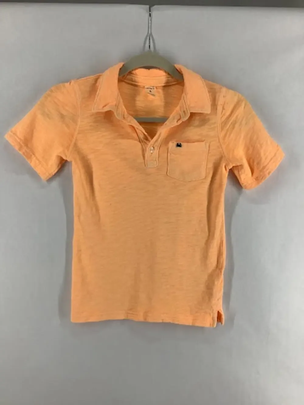 Carters Boy's Peach Orange Short Sleeve Polo Shirt Kids Youth Size 6